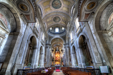 Fototapeta na wymiar Church of Bom Jesus interior, Braga, Portugal