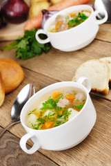 Meatballs soup