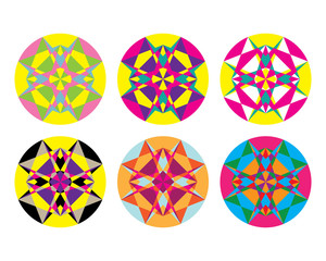 Kaleidoscope geometric pattern. Abstract vector background - 33595674