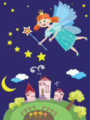 Naklejka premium Fairy or princess