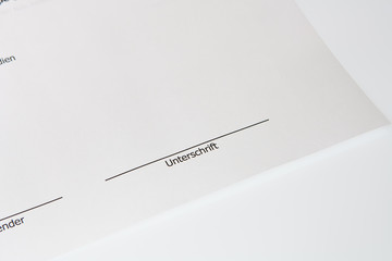 Unterschrift