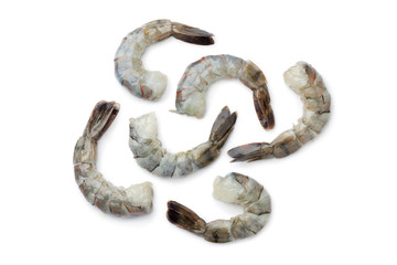 Fresh black tiger shrimp tails