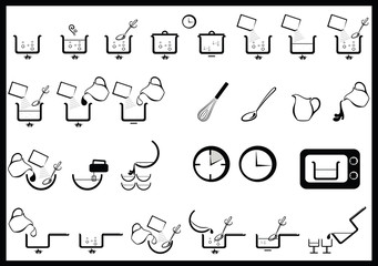 icons of cooking intructions
