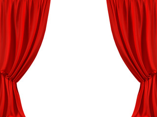 Rideaux de scène sur fond blanc 1