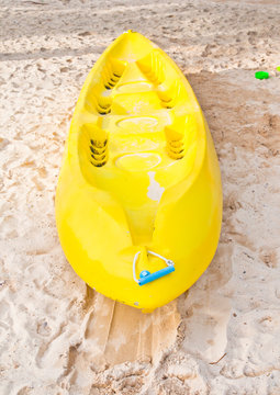 Yellow kayak