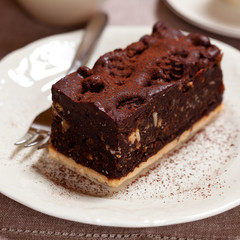 Chocolate cake with cocoa and rum