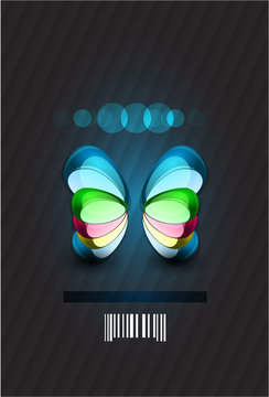 Abstract vector glass shapes background