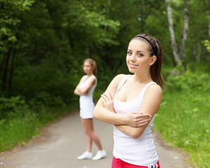 Young woman doing sport outdoors