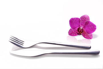 Besteck und Dekoration