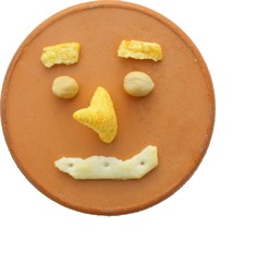 visage alimentaire, gâteaux apéritifs