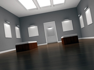Interno con divani e quadri