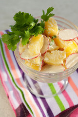 Radish and potato salad