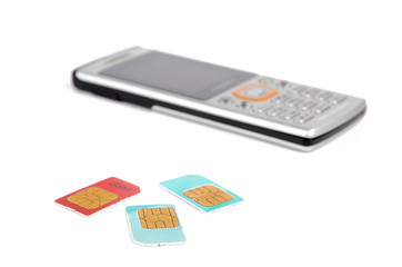 Sim cards and cellphone
