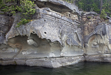 Caves on the shore