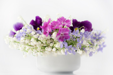 Spring flowers in vase