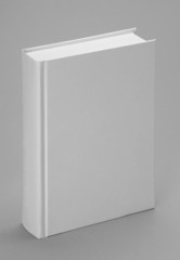 White, plain book with hardcover