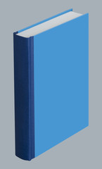 Plain, blue standing book for design layout
