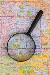 Map and magnifier