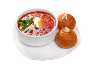 borsch.Ukrainian and russian  soup