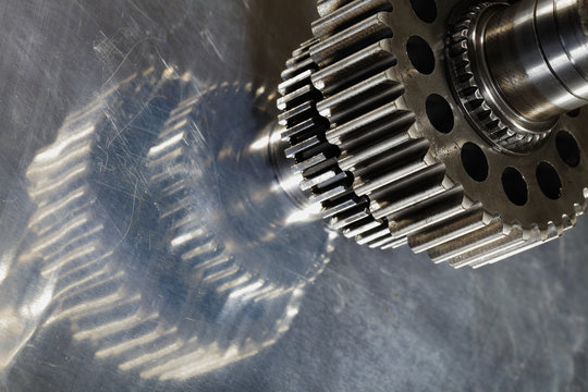 gears mirrored in titanium