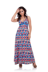 woman in a dress and high heels