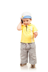 boy talking at the mobile phone