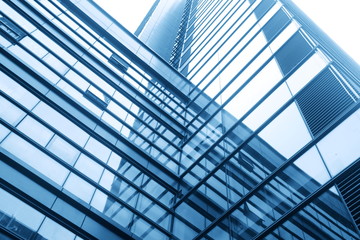 modern glass silhouettes of skyscrapers