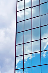 Office building with the clouds