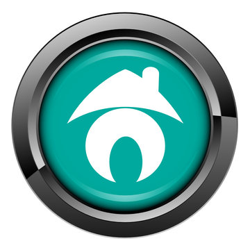 Picto, internet, bouton, maison, immobilier, habitat, logement