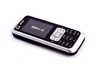 mobile with exclamation sign
