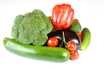 fresh and juicy vegetables isolated