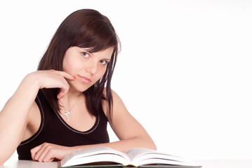 cute girl reading