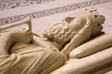 Paris - Tomb of king  from Saint Denis gothic cathedral