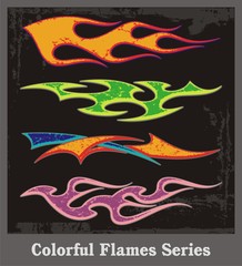 Colorful Flames Vector Series