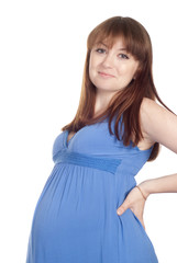 pregnant girl in dress