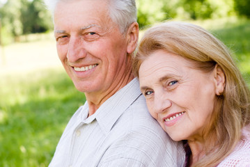 aged couple at nature