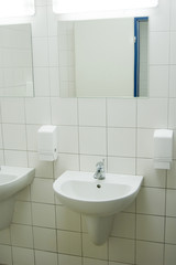 washstand in a  toilet