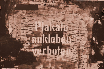 Plakate ankleben verboten...