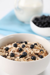 Granola with blueberries