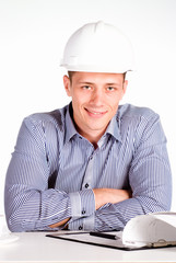young businessman at table