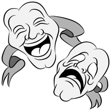 recommend clip art: Drama Masks