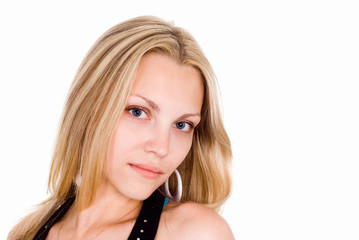 Naklejka premium pretty girl on white