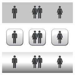 Ic&ocirc;nes homme, femme et couple