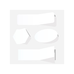 Blank White advertising coupons set. vector