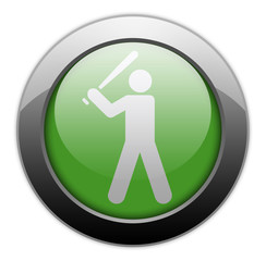 Green Metallic Orb Button 