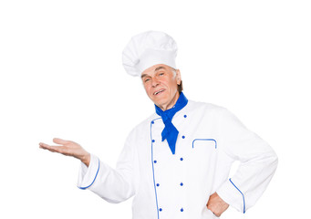 Chefkoch zeigt auf Karte