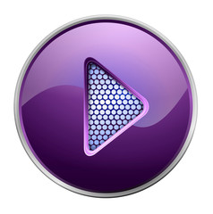 Shiny purple play button