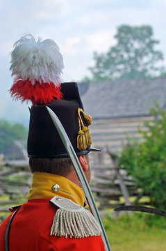 British Soldier In War Of 1812 Reenactment