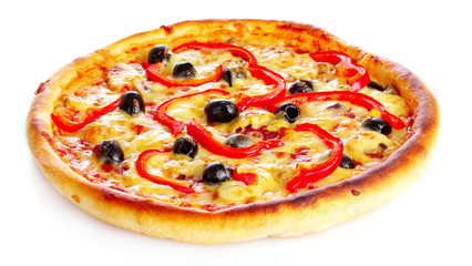 Pizza isolated on white