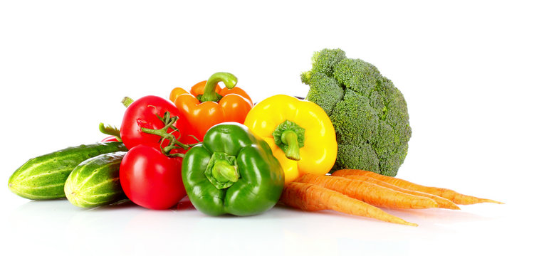 Vegetables Isolated On White